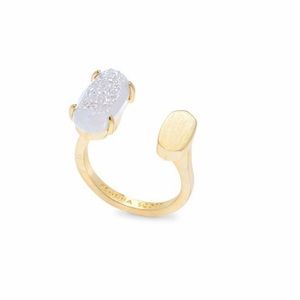 Kendra Scott Pryde Gold Ring Platinum Drusy